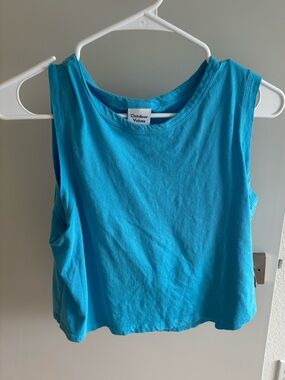 Outdoor Voices Bright Aqua Crop Tank Top